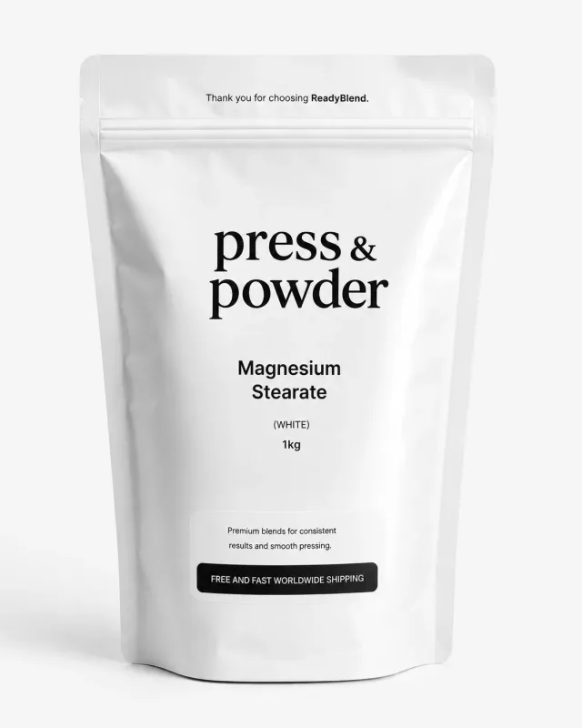 Magnesium Stearate powder, Press & Powder branded bag