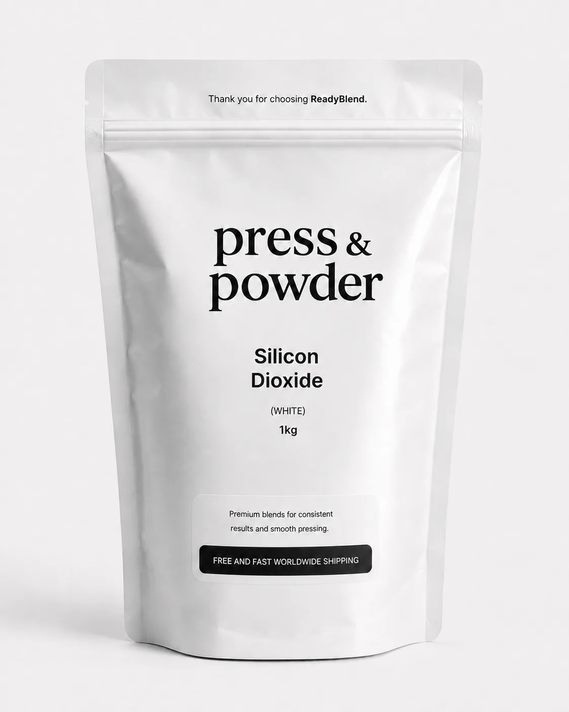Silicon Dioxide powder, Press & Powder branded 1kg bag